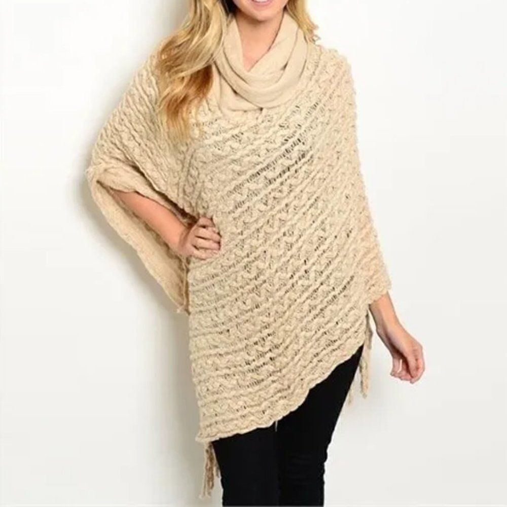  Ladies Ivory Poncho  